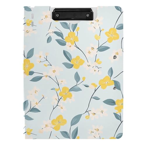 Faltbares Klemmbrett mit Aufbewahrungsdesign, Blume, Gelb, Weiß, A4, Klemmbrett, Folio-Ordner, doppelte Metallklammern, Stifthalter, Schulklemmbrett mit Abdeckung Faltbares Klemmbrett mit Aufbewahrungsdesign, Blume, Gelb, Weiß, A4, Klemmbrett, Folio-Ordner, doppelte Metallklammern, Stifthalter, Schulklemmbrett mit Abdeckung von sanluoli