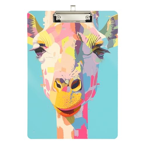 Giraffe Pop Art Ästhetisches personalisiertes Klemmbrett, wasserdicht, für Volleyball-Trainer, Größe 22,9 x 30,5 cm Giraffe Pop Art Ästhetisches personalisiertes Klemmbrett, wasserdicht, für Volleyball-Trainer, Größe 22,9 x 30,5 cm von sanluoli