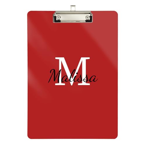 Individuelle Klemmbretter für Klassenzimmer, Kunststoff, für Klemmbrett, Lehrer, Größe 22,9 x 30,5 cm, personalisiertes glitzerndes Muster von sanluoli