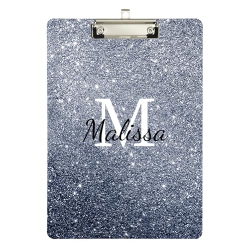 Individueller Metallclip für Klemmbrett, transparent für personalisierte Klemmbretter für Lehrer, Größe 22,9 x 30,5 cm, personalisiertes glitzerndes Muster Individueller Metallclip für Klemmbrett, transparent für personalisierte Klemmbretter für Lehrer, Größe 22,9 x 30,5 cm, personalisiertes glitzerndes Muster von sanluoli