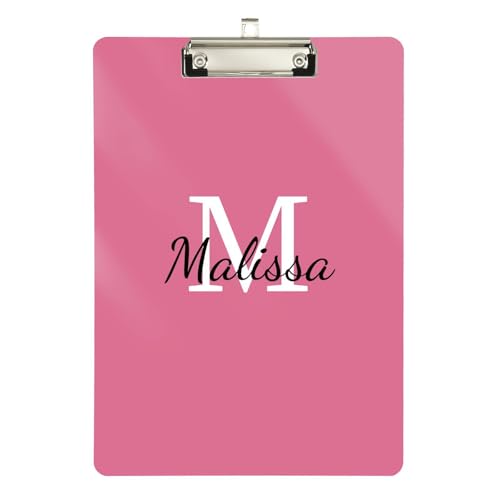 Individuelles Klemmbrett, Papierblock, transparent, für Lehrer, Größe 22,9 x 30,5 cm, personalisiertes glitzerndes Muster von sanluoli