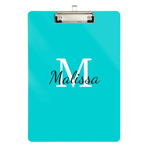 Individuelles Klemmbrett mit Datei, Acryl, niedlich, für Klassenzimmer, Zubehör für Lehrer, Grundgröße, 22,9 x 30,5 cm, personalisiertes glitzerndes Muster von sanluoli
