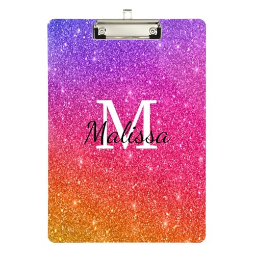 Individuelles Mini-Klemmbrett-Etui, Acryl, niedlich, für Studenten, Mädchen, Kinder, Lehrer, Klemmbrett, Größe 22,9 x 30,5 cm, personalisiertes glitzerndes Muster Individuelles Mini-Klemmbrett-Etui, Acryl, niedlich, für Studenten, Mädchen, Kinder, Lehrer, Klemmbrett, Größe 22,9 x 30,5 cm, personalisiertes glitzerndes Muster von sanluoli