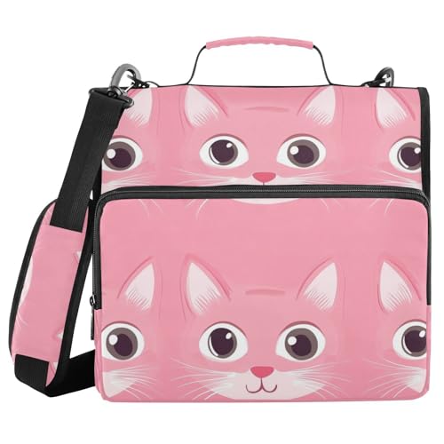 Katzengesicht Baby Pfirsich 3,8 cm 3-Ringe Büroordner Organizer mit Griff Laege Kapazität Dokumentenmappe Organizer für Büro Schule Katzengesicht Baby Pfirsich 3,8 cm 3-Ringe Büroordner Organizer mit Griff Laege Kapazität Dokumentenmappe Organizer für Büro Schule von sanluoli