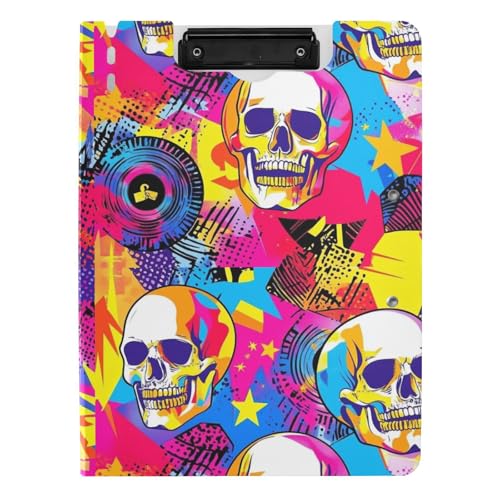 Klemmbrett, faltbar, Farbaufzeichnung, Totenkopf, A4, Klemmbrett, horizontale und vertikale Doppel-Clips, Still-Clipboard mit Abdeckung Klemmbrett, faltbar, Farbaufzeichnung, Totenkopf, A4, Klemmbrett, horizontale und vertikale Doppel-Clips, Still-Clipboard mit Abdeckung von sanluoli