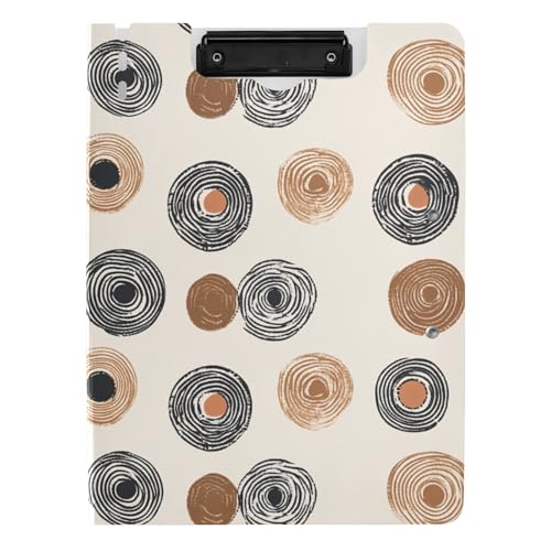 Klemmbrett Einfache Boho Retro Kreis A4 Klemmbrett mit Ordner Doppelte Metallclips Stifthalter Still-Klemmbrett mit Abdeckung Klemmbrett Einfache Boho Retro Kreis A4 Klemmbrett mit Ordner Doppelte Metallclips Stifthalter Still-Klemmbrett mit Abdeckung von sanluoli