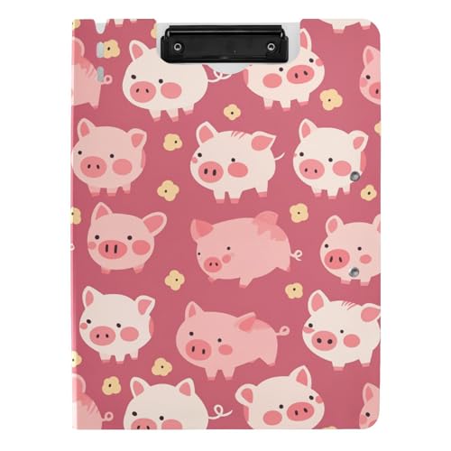 Klemmbrett-Mappe, niedlich, einfach, Cartoon-Schweine, pfirsichfarben, A4, Klemmbrett, Folio, zwei Metall-Clips, Stifthalter, Still-Clipboard mit Abdeckung Klemmbrett-Mappe, niedlich, einfach, Cartoon-Schweine, pfirsichfarben, A4, Klemmbrett, Folio, zwei Metall-Clips, Stifthalter, Still-Clipboard mit Abdeckung von sanluoli