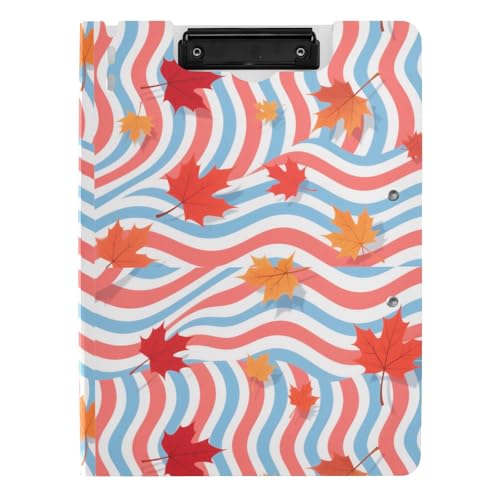 Klemmbrett mit Herbst-Ahornblätter A4 Notizen Folio Ordner zwei Metallclips Stifthalter Büro Clip Board mit Deckel Klemmbrett mit Herbst-Ahornblätter A4 Notizen Folio Ordner zwei Metallclips Stifthalter Büro Clip Board mit Deckel von sanluoli