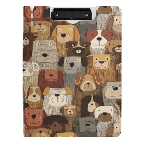 Klemmbrett mit Mappe Braun Hunde Cartoon Niedlich A4 Klemmbrett Ordner Doppelclip Metall Krankenpflege Stifthalter Clip Board mit Deckel Klemmbrett mit Mappe Braun Hunde Cartoon Niedlich A4 Klemmbrett Ordner Doppelclip Metall Krankenpflege Stifthalter Clip Board mit Deckel von sanluoli