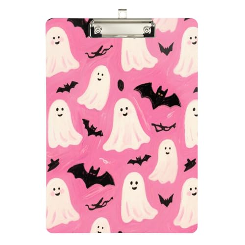 Klemmbretter für Halloween, weißes Fledermaus-Design, Standard-Loch, für Polizei, Büro, Krankenschwester, Fußball, Trainer, Größe 22,9 x 30,5 cm Klemmbretter für Halloween, weißes Fledermaus-Design, Standard-Loch, für Polizei, Büro, Krankenschwester, Fußball, Trainer, Größe 22,9 x 30,5 cm von sanluoli