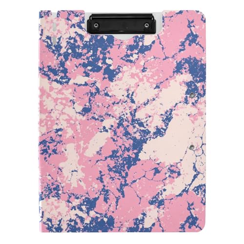 Klemmbrettmappe mit Aufbewahrung, Blau Rosa Meliertes Muster, A4, Klemmbrett, Ordner, Zwei Metallklammern, Stifthalter, Stillklemmbrett mit Abdeckung Klemmbrettmappe mit Aufbewahrung, Blau Rosa Meliertes Muster, A4, Klemmbrett, Ordner, Zwei Metallklammern, Stifthalter, Stillklemmbrett mit Abdeckung von sanluoli