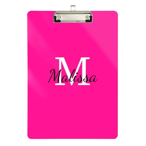 Maßgeschneidertes Diätassistent-Klemmbrett für Klassenzimmer, Zubehör für Lehrer, Grundgröße, 22,9 x 30,5 cm, personalisiertes glitzerndes Muster von sanluoli