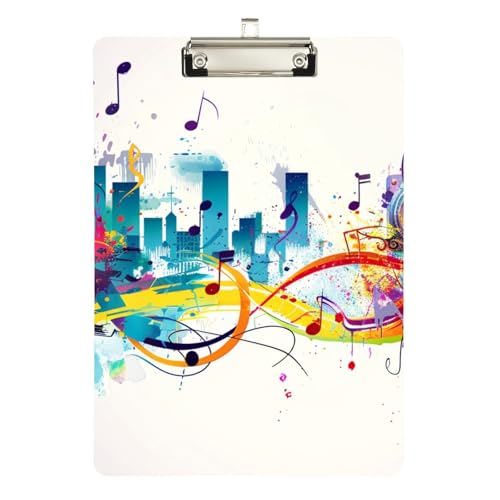 Mehrfarbiges Klemmbrett mit Musik-Vektor-Lieferung, wasserdicht, für Hausaufgaben, Kindergröße 22,9 x 30,5 cm Mehrfarbiges Klemmbrett mit Musik-Vektor-Lieferung, wasserdicht, für Hausaufgaben, Kindergröße 22,9 x 30,5 cm von sanluoli
