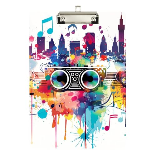 Music Vector Bunte Tropfen, hängendes Klemmbrett-Halter, Standardloch für personalisierte Klemmbretter für Lehrer, Größe 22,9 x 30,5 cm Music Vector Bunte Tropfen, hängendes Klemmbrett-Halter, Standardloch für personalisierte Klemmbretter für Lehrer, Größe 22,9 x 30,5 cm von sanluoli