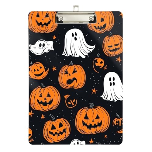 Nahtlose Klemmbretter mit Halloween-Kürbis- und Muster-Ordnern, transparent, für Schüler, Mädchen, Kinder, Lehrer, Klemmbrett, Größe 22,9 x 30,5 cm Nahtlose Klemmbretter mit Halloween-Kürbis- und Muster-Ordnern, transparent, für Schüler, Mädchen, Kinder, Lehrer, Klemmbrett, Größe 22,9 x 30,5 cm von sanluoli