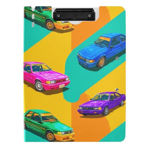 Notizmappe mit Archivierung lebendigen Farben Auto Retro Bunt A4 Notizen mit Ordner Zwei Clips Metall Stifthalter Schule Clip Board mit festem Einband Notizmappe mit Archivierung lebendigen Farben Auto Retro Bunt A4 Notizen mit Ordner Zwei Clips Metall Stifthalter Schule Clip Board mit festem Einband von sanluoli