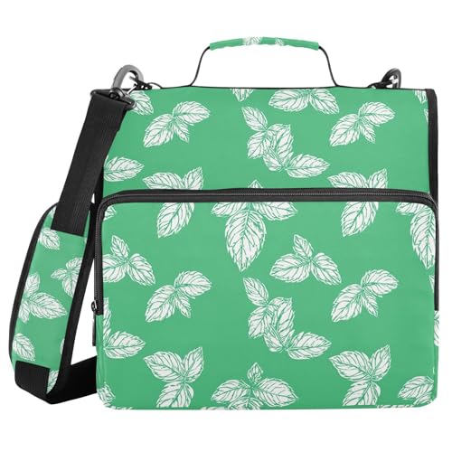 Ordner-Organizer mit 3 Ringen, mit Schultergurt und Griff, mehrere Taschen, Dokumentenmappe, Organizer für Büro, Schule, 3,8 cm, Weiß Ordner-Organizer mit 3 Ringen, mit Schultergurt und Griff, mehrere Taschen, Dokumentenmappe, Organizer für Büro, Schule, 3,8 cm, Weiß von sanluoli