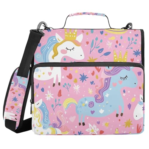 Ringbuch-Organizer mit 3 Ringen, Regenbogenfarben, 3,8 cm, mit Schultergurt und Griff, für Schulbedarf, Organizer für Mittelschüler Ringbuch-Organizer mit 3 Ringen, Regenbogenfarben, 3,8 cm, mit Schultergurt und Griff, für Schulbedarf, Organizer für Mittelschüler von sanluoli