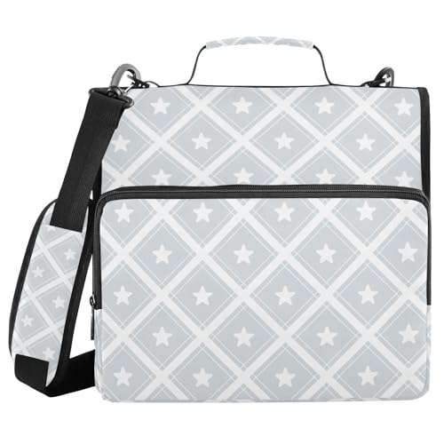 Ringbuch mit 3 Ringen, mit extra Taschen und Riemen, inklusive Reißverschlusstasche, Portfolio-Organizer für die Mittelschule, Grau / Grau Ringbuch mit 3 Ringen, mit extra Taschen und Riemen, inklusive Reißverschlusstasche, Portfolio-Organizer für die Mittelschule, Grau / Grau von sanluoli