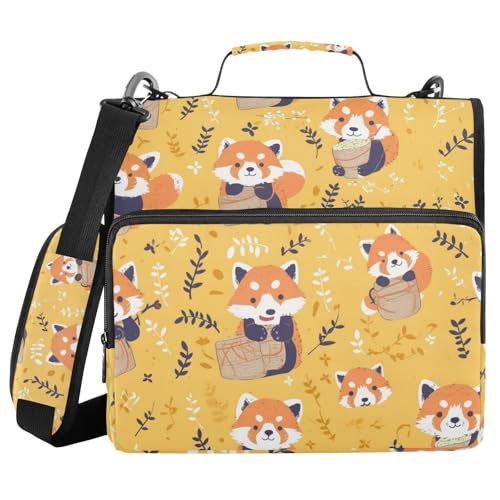 Safari süßer kleiner Panda, 3,8 cm, 3 Ringe, Organizer mit Griff, wasserdicht, Dokumentenmappe für Schule und Büro, Gelb Safari süßer kleiner Panda, 3,8 cm, 3 Ringe, Organizer mit Griff, wasserdicht, Dokumentenmappe für Schule und Büro, Gelb von sanluoli