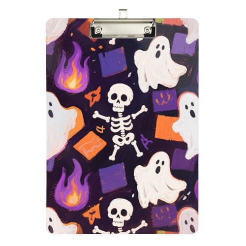 Violette Halloween-Skelett-Datei-Ordner, Klemmbrett, Briefgröße, transparent, für Trainer, medizinisches Klassenzimmer, Größe 22,9 x 30,5 cm Violette Halloween-Skelett-Datei-Ordner, Klemmbrett, Briefgröße, transparent, für Trainer, medizinisches Klassenzimmer, Größe 22,9 x 30,5 cm von sanluoli