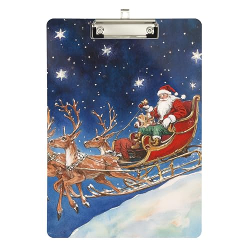 Weihnachtsmann-Klemmbrett, Ordner, Padfolio, Standardloch für Klemmbrett, Lehrer, Größe 22,9 x 30,5 cm Weihnachtsmann-Klemmbrett, Ordner, Padfolio, Standardloch für Klemmbrett, Lehrer, Größe 22,9 x 30,5 cm von sanluoli