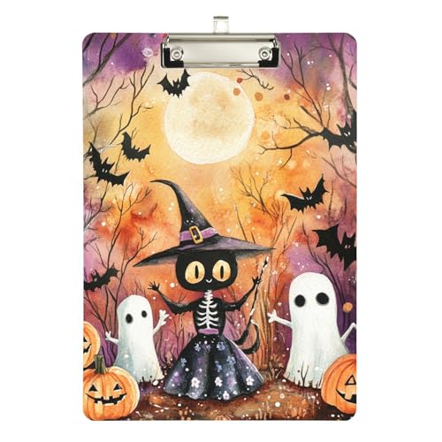 Witchy Halloween schwarze Fledermäuse tragbares Klemmbrett Acryl niedlich für Klassenzimmer Zubehör für Lehrer High School Größe 9 x 12 Witchy Halloween schwarze Fledermäuse tragbares Klemmbrett Acryl niedlich für Klassenzimmer Zubehör für Lehrer High School Größe 9 x 12 von sanluoli