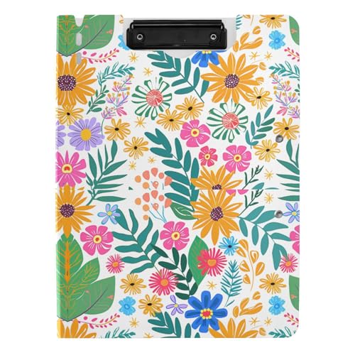 Zusammenklappbares Klemmbrett Sommer Mehrfarbig Floral Brilliance Bunte A4 Klemmbrett Binder Doppelclips Stifthalter Büro Klemmbrett mit Abdeckung Zusammenklappbares Klemmbrett Sommer Mehrfarbig Floral Brilliance Bunte A4 Klemmbrett Binder Doppelclips Stifthalter Büro Klemmbrett mit Abdeckung von sanluoli