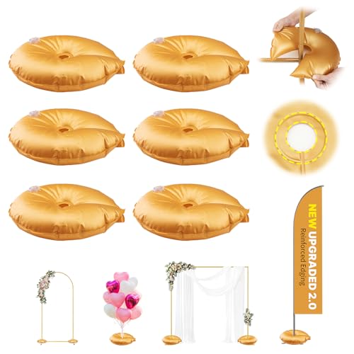2 x verdickte Wassergewichtbeutel für Bogenhintergrund, Ballonbogengewichte für Hochzeit, Geburtstag, Party, strapazierfähig, mit Wasser befüllbar, unzerbrechliche Basis für Ballonsäulenständer von sansaieco