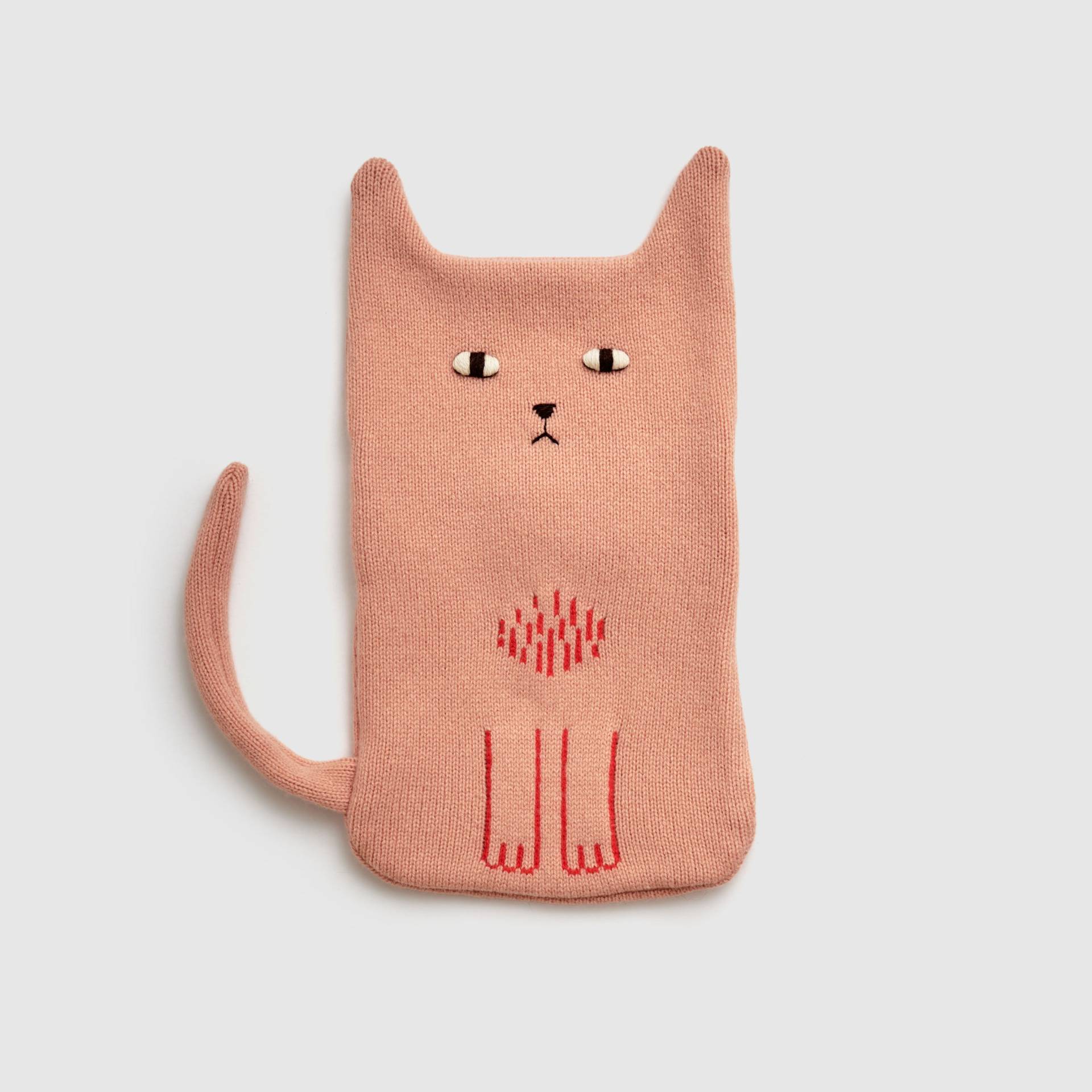 Pinke Katze Lammwolle Wärmflasche Und Bezug - Auf Bestellung Pinke Katze Lammwolle Wärmflasche Und Bezug - Auf Bestellung von saracarr