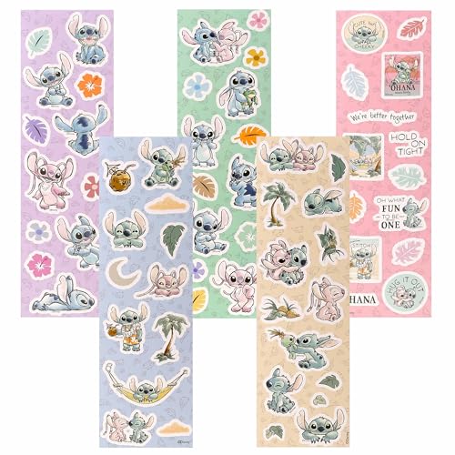 DISNEY Stitch Buntes Stickerset, Sticker für Kinder, 5 Blatt (B) von sarcia.eu