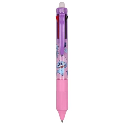 DISNEY Stitch Kugelschreiber 4in1, löschbar mit Radiergummi, automatischer Gelschreiber, löschbar, Schulfüller 0,5 mm (B) von sarcia.eu