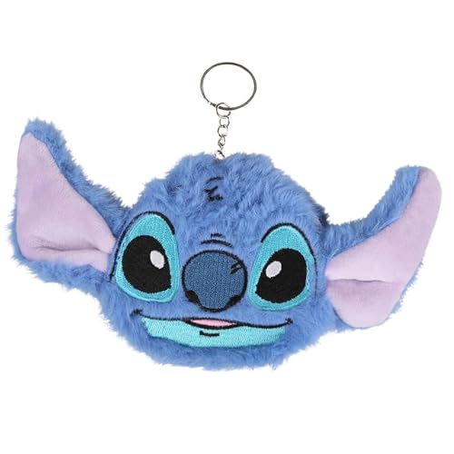 DISNEY Stitch PELZ Schlüsselanhänger, MINI Notizbuch mit unbedruckten Seiten, SCHLÜSSELRICHTER, 2in1 NOTIZBUCH (Stitch Mini) von sarcia.eu