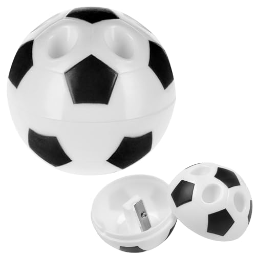 FOOTBALL Anspitzer MIT BEHÄLTER, Bleistiftspitzer, Bleistiftspitzer FÜR GAMER, Spieler, Bleistiftständer (Fußball) von sarcia.eu