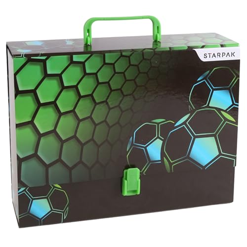 Fußball DICKE, Schulmappe mit Griff für Jungen, stabil für Schule FÜR SPIELER, FANS A4 XXL 9 cm (Fußball A) von sarcia.eu