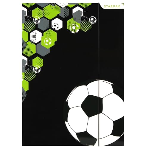Fußball STARPAK LAMINIERTE A4 Sammelmappe mit Gummizug FÜR SPIELER, GAMER (Fußball A) von sarcia.eu