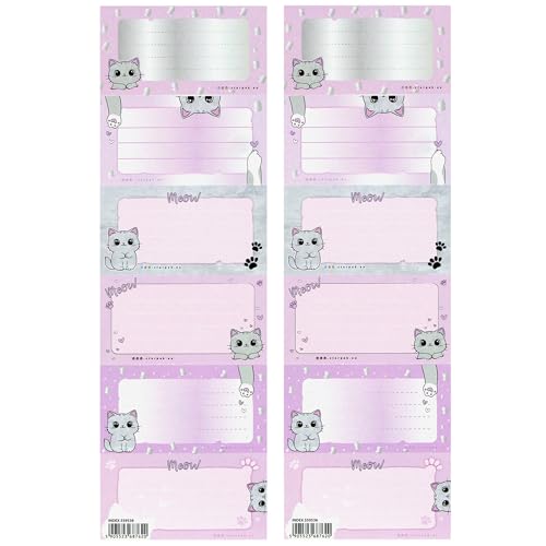 KATZEN Notizbuchaufkleber, Schulbuch Namensaufkleber, Selbstklebende Aufkleber SET 12 STICKERS (Kätzchen) von sarcia.eu