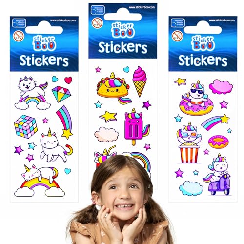 Lustige Einhorn-Sticker, Aufkleber für Kinder von sarcia.eu