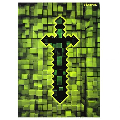 PIXEL GAME STARPAK Laminierte Sammelmappe mit Gummizug FÜR SPIELER, GAMER A4 (PIXEL Game) von sarcia.eu
