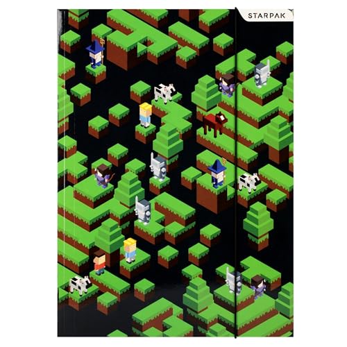 PIXEL Laminierte Sammelmappe mit Gummizug FÜR SPIELER, GAMER A4 STARPAK (PIXEL) von sarcia.eu