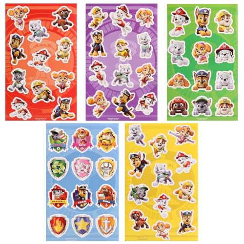 Paw Patol Sticker SET, Sticker für Kinder, bunte, 5 BLÄTTER (Paw Patrol) von sarcia.eu