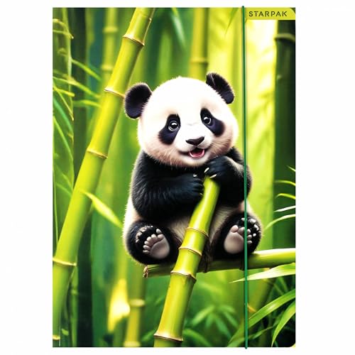 WILDTIERE STARPAK Schulmappe mit Gummiband A4 (Wildtiere A) von sarcia.eu