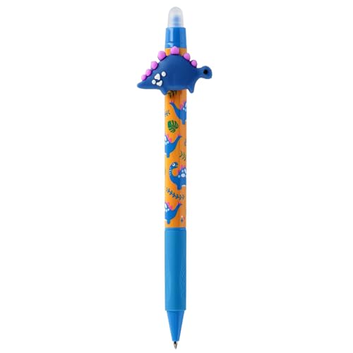 sarcia.eu Dinosaurier Radiergummi-Stift mit Gel-Tinte, Automatischer Stift, Blaue Tinte, Radierbar, Schulstift 0,7 mm, 1 Stift von sarcia.eu