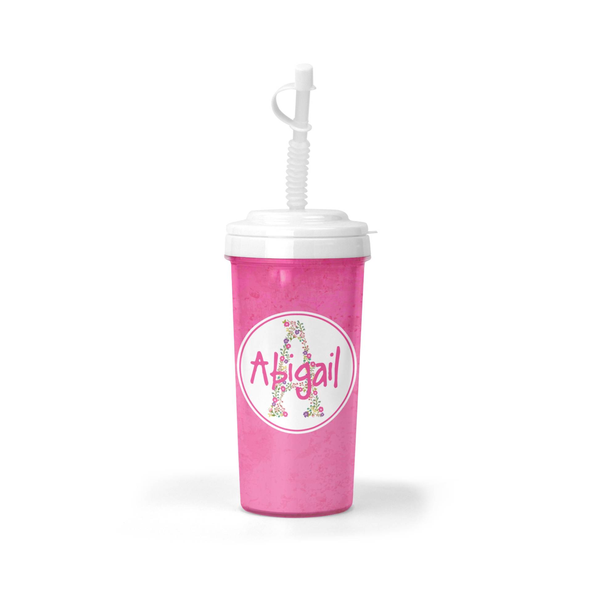 50 G Pink Grunge Bendy Strohbecher Für Kinder, Geschenke Reisetasse Personalisierte Tasse von sassyhostess3