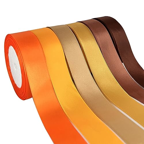 Orangefarbenes Satinband, 2,5 cm, Terrakotta, sortiert, solide Herbstband für Ernte, Hintergrund, Vorhänge, Basteln, Schleifen, Geschenkverpackungen, Herbst, Hochzeit, Babyparty, Party-Dekoration – 6 Orangefarbenes Satinband, 2,5 cm, Terrakotta, sortiert, solide Herbstband für Ernte, Hintergrund, Vorhänge, Basteln, Schleifen, Geschenkverpackungen, Herbst, Hochzeit, Babyparty, Party-Dekoration – 6 von satinparty