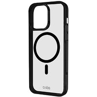 sbs Mag Frame Handy-Cover für Apple iPhone 15 Pro Max transparent, schwarz von sbs