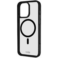 sbs Mag Frame Handy-Cover für Apple iPhone 16 Pro transparent, schwarz von sbs