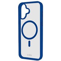 sbs Mag Frame Handy-Cover für Apple iPhone 16 transparent, blau von sbs