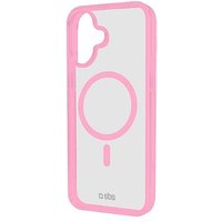 sbs Mag Frame Handy-Cover für Apple iPhone 16 transparent, rosa von sbs