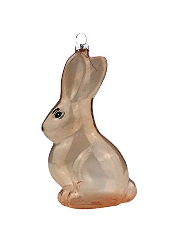 Deko/Ostern/Ostereier/Osterhasen/Auswahl/Osternest, Auswahl :Glas Hänger Hase -4er Set von schenken-24